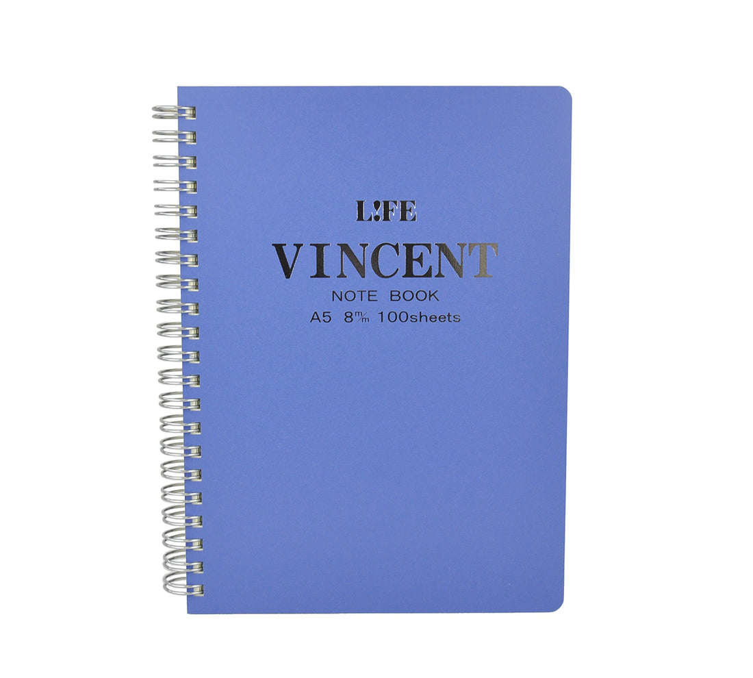 LIFE Vincent A5 Notebook with 8mm Ruled Lines & Pages