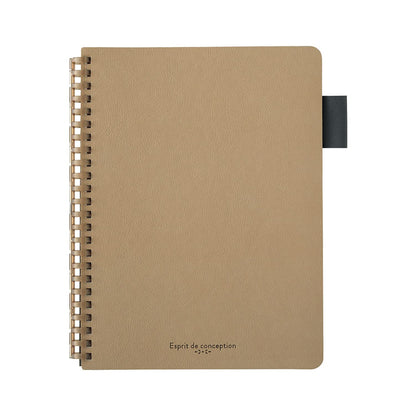 Lihit Lab A5 Open Ring Notebook Faux Leather Cover
