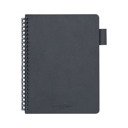 Lihit Lab A5 Open Ring Notebook Faux Leather Cover