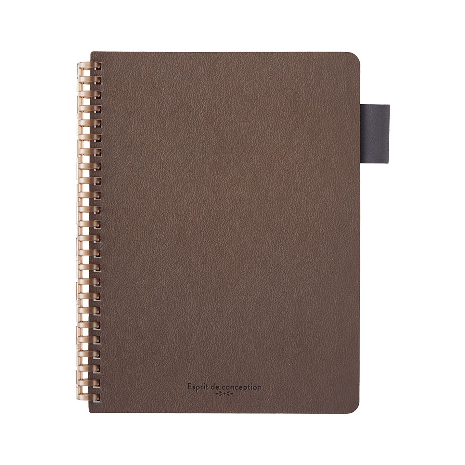Lihit Lab A5 Open Ring Notebook Faux Leather Cover