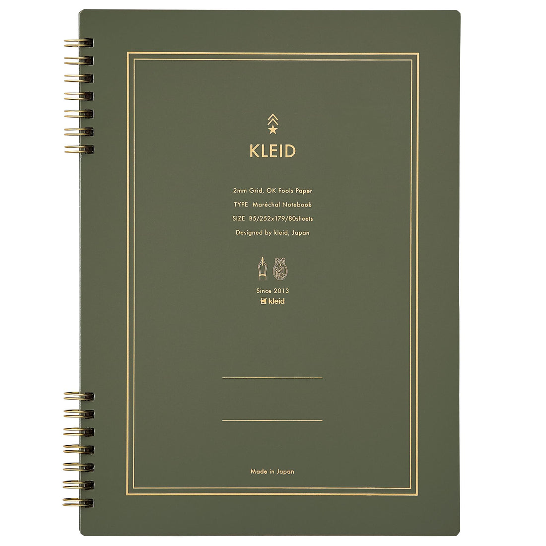 Kleid Marechal Notebook with 2mm Grid Paper in Various Sizes