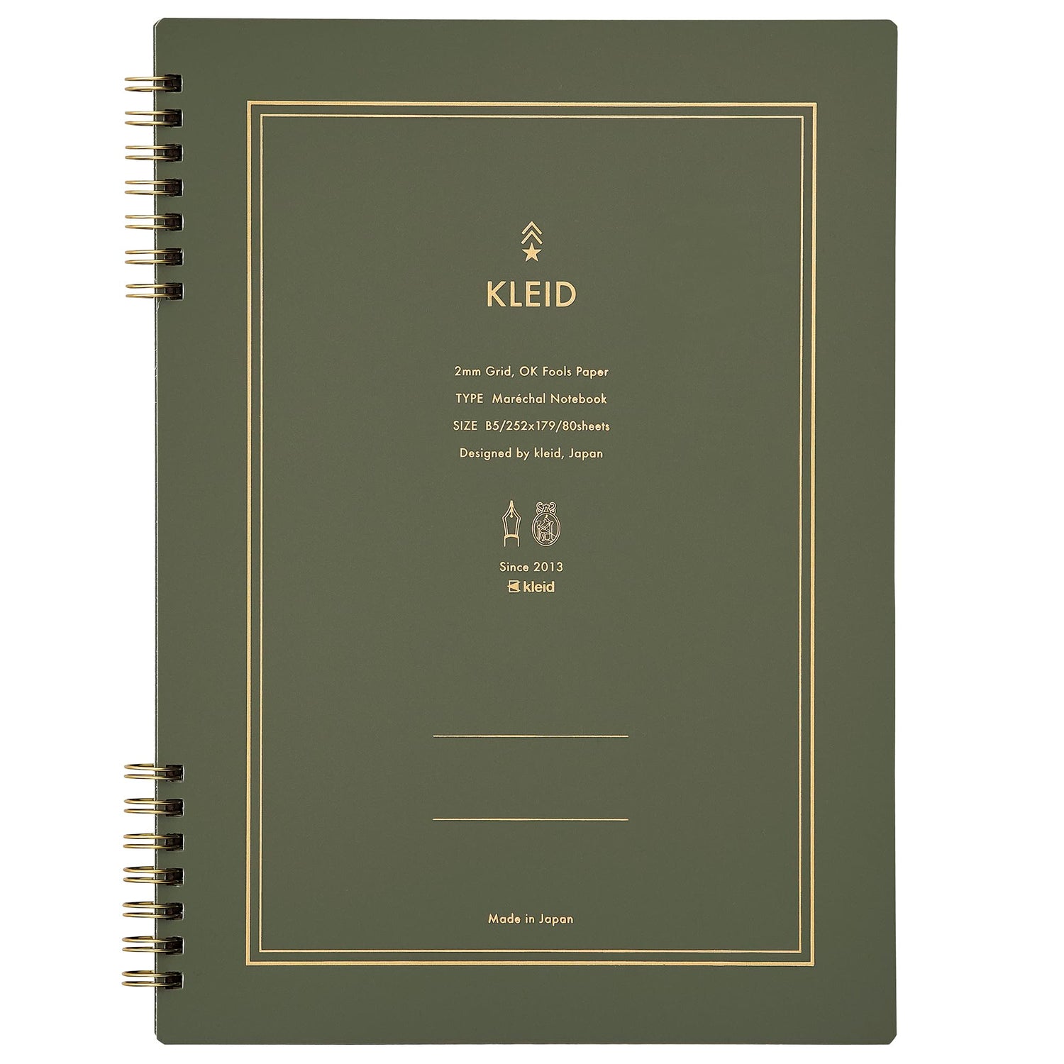 Kleid Marechal Notebook with 2mm Grid Paper in Various Sizes