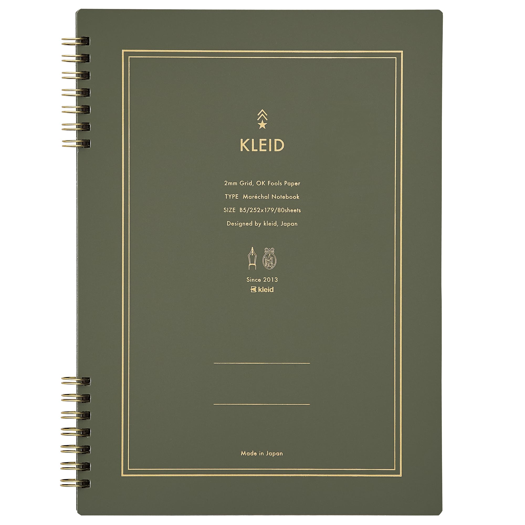 Kleid Marechal Notebook with 2mm Grid Paper in Various Sizes