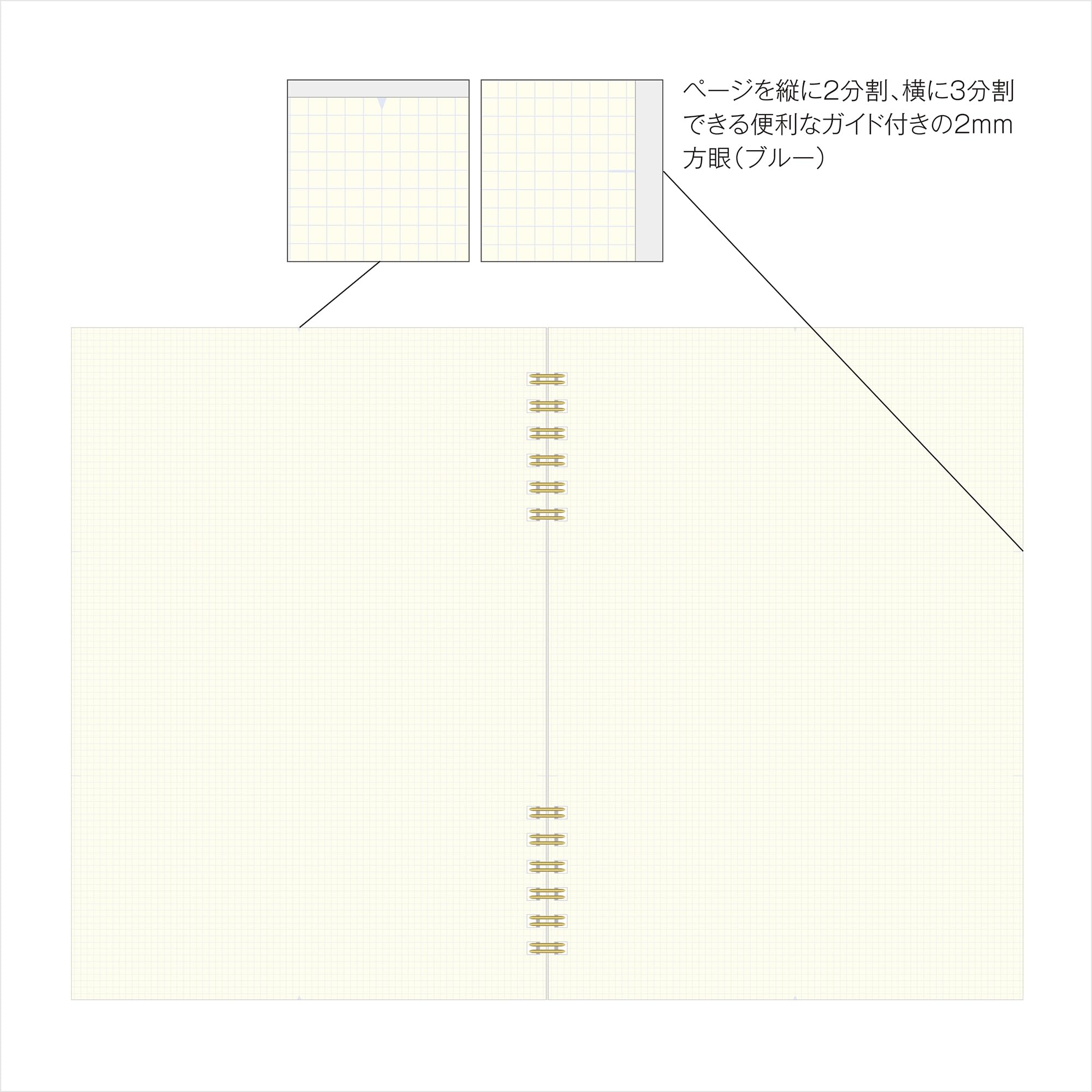 Kleid Marechal Notebook with 2mm Grid Paper in Various Sizes