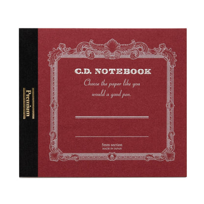 Apica Premium CD Notebook A5 Size Graph Paper, Blank Pages &amp; Wide Rule