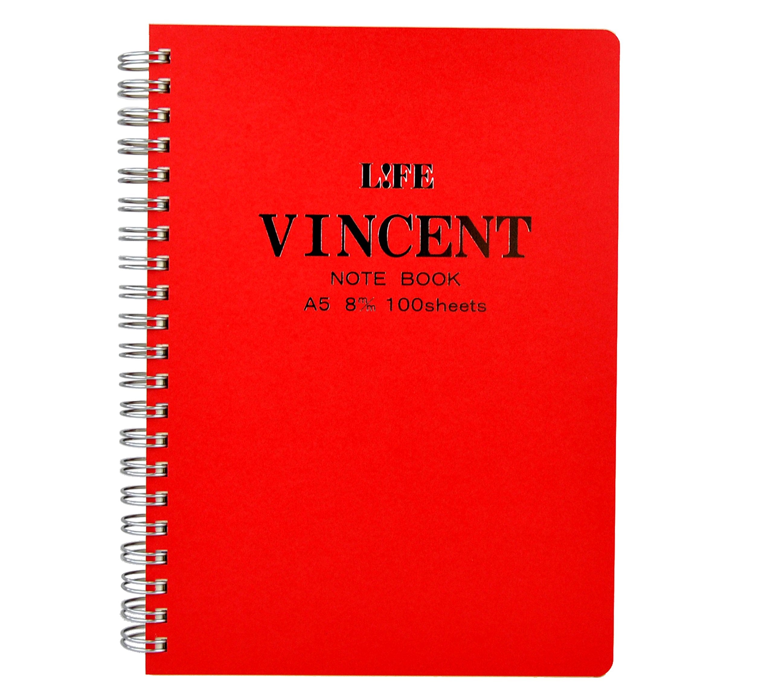 LIFE Vincent A5 Notebook with 8mm Ruled Lines &amp; Pages