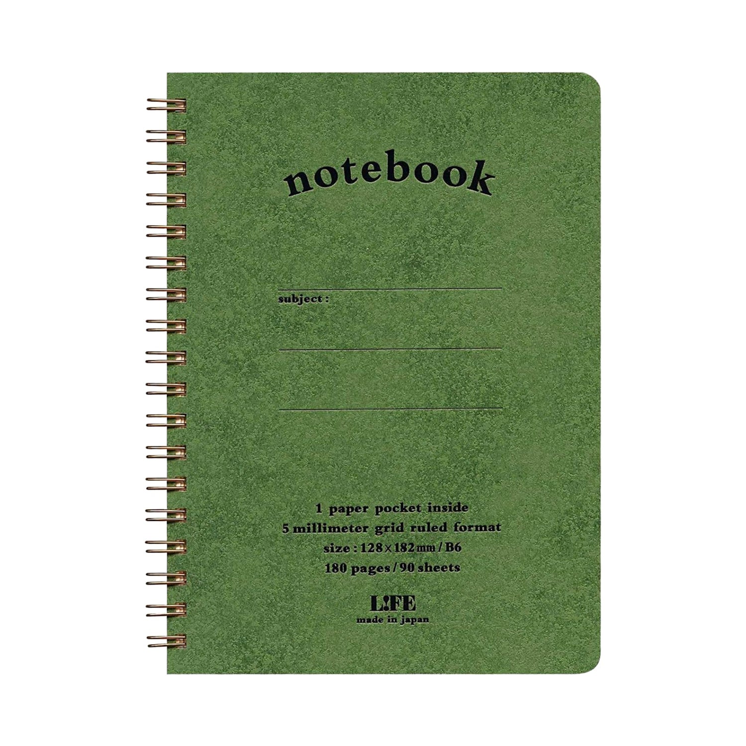 LIFE Notepad &amp; Notebook with Pocket Graph Paper B6 &amp; A5 Sizes