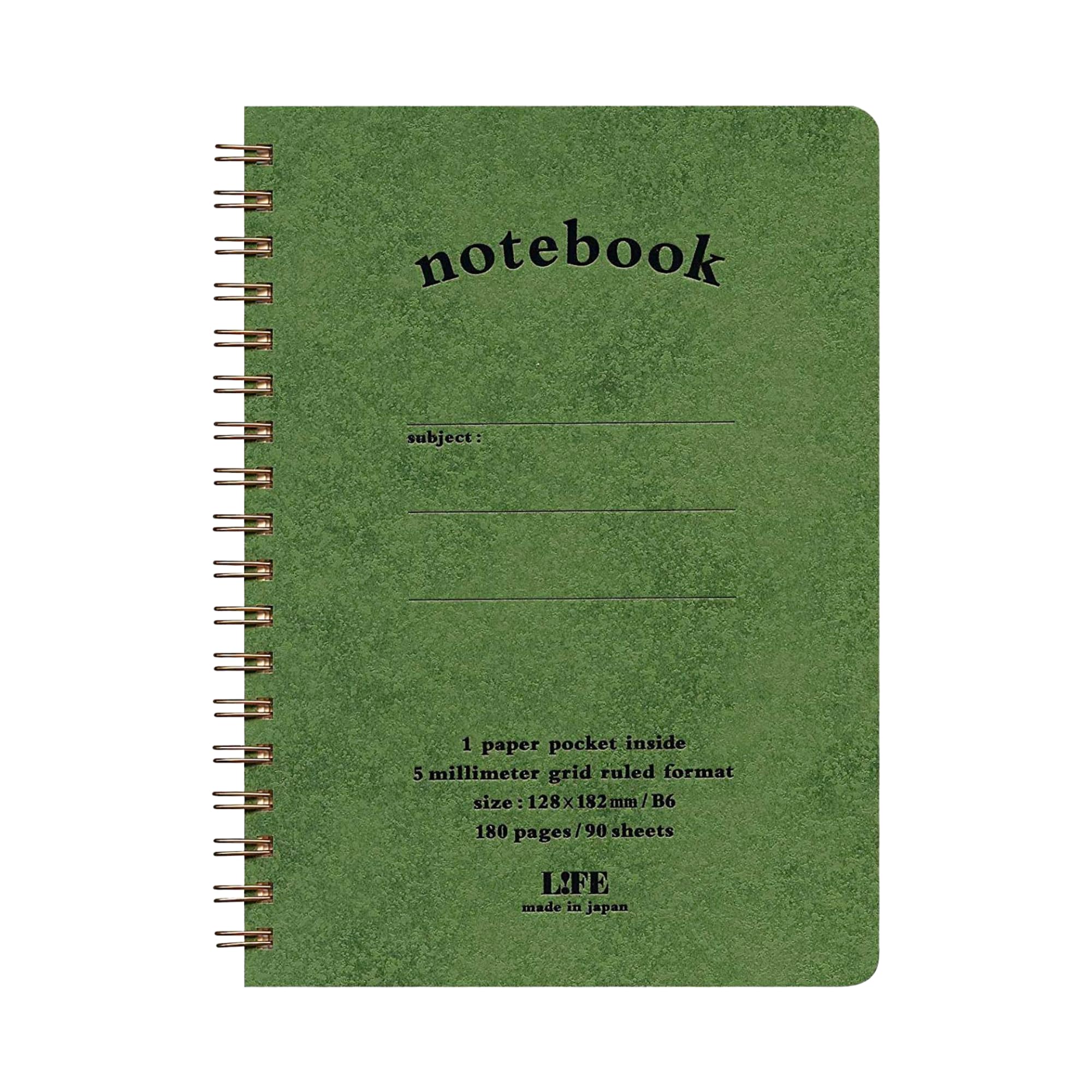 LIFE Notepad &amp; Notebook with Pocket Graph Paper B6 &amp; A5 Sizes