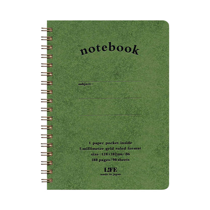 LIFE Notepad &amp; Notebook with Pocket Graph Paper B6 &amp; A5 Sizes