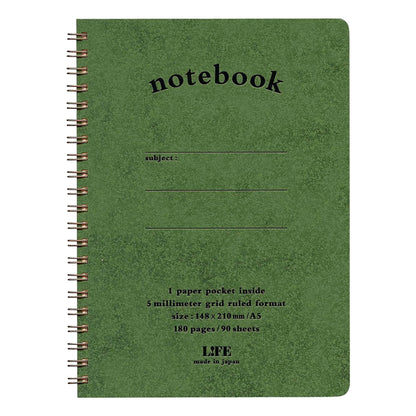 LIFE Notepad &amp; Notebook with Pocket Graph Paper B6 &amp; A5 Sizes