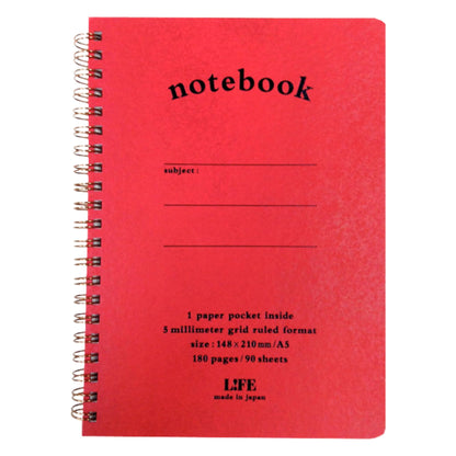 LIFE Notepad &amp; Notebook with Pocket Graph Paper B6 &amp; A5 Sizes