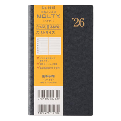 NOLTY Weekly Planner 2026 Wide Size &amp; Format Options