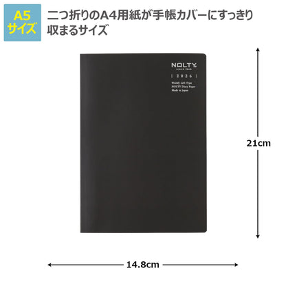 JMAM NOLTY A5 Left Notebook &amp; 2-Week Block Planner
