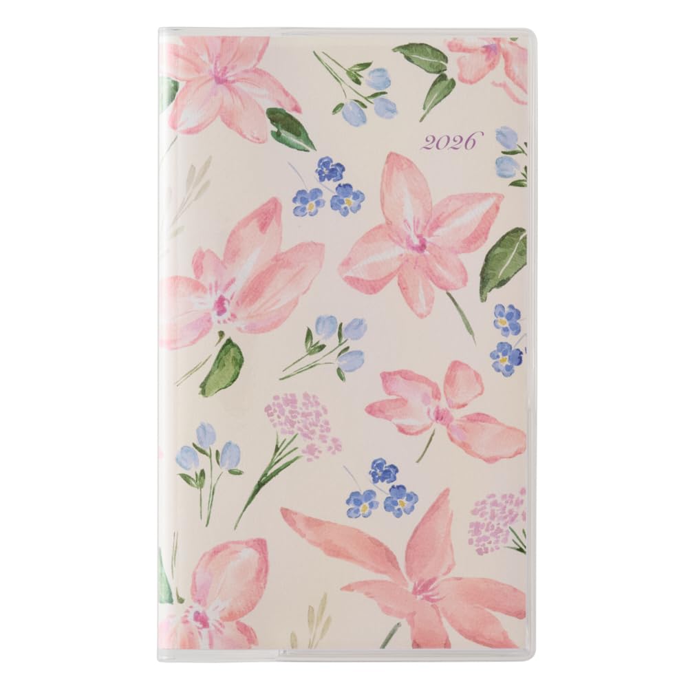 JMAM Nohara Monthly Planner 2026 Slim Design Sunday Start