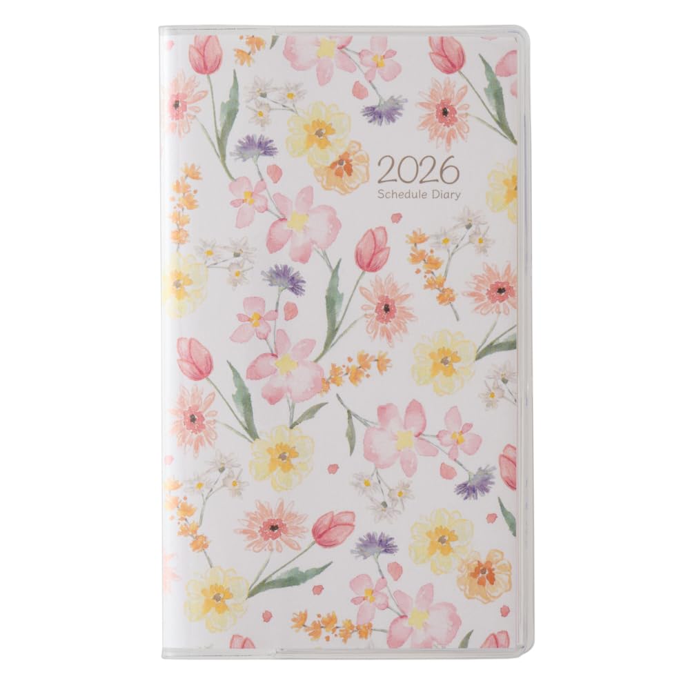 JMAM Nohara Monthly Planner 2026 Slim Design Sunday Start