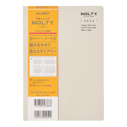 JMAM NOLTY A5 Left Notebook &amp; 2-Week Block Planner