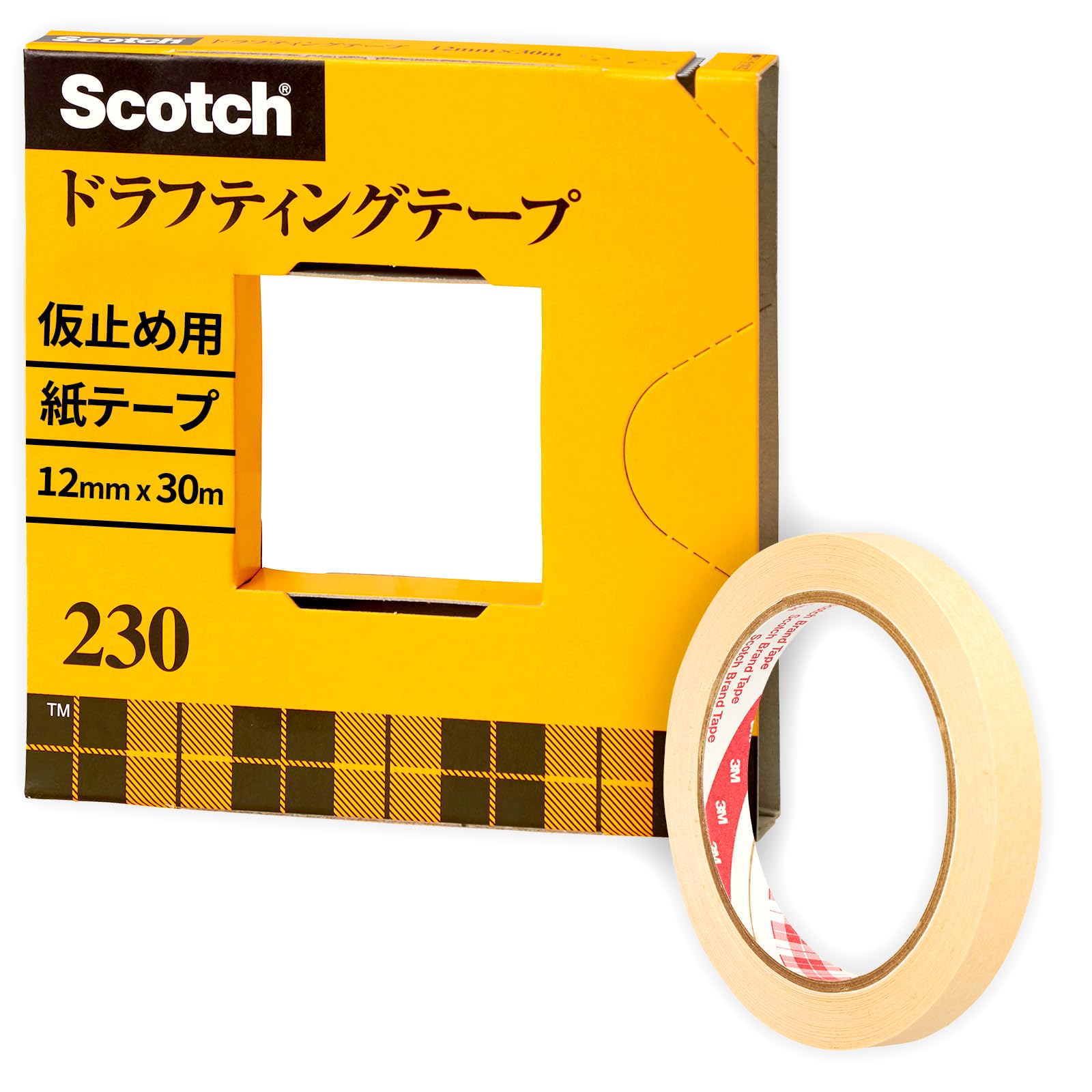 3M Scotch Masking &amp; Drafting Tape with Cutter 30m Length