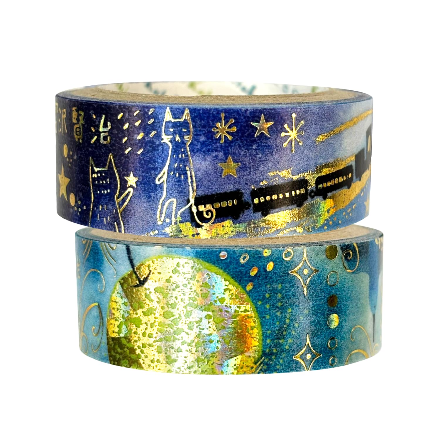 Shinzi Katoh Japanese Masking Tape Set with Foil &amp; Decorative Designs