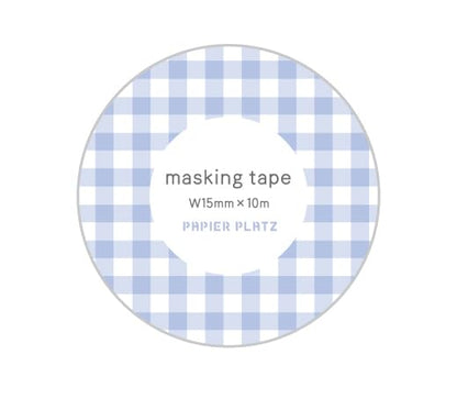 Papier Platz Gingham Check Masking Tape 15mm x 10m