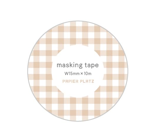 Papier Platz Gingham Check Masking Tape 15mm x 10m