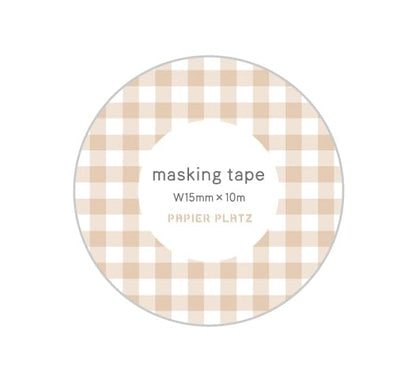 Papier Platz Gingham Check Masking Tape 15mm x 10m