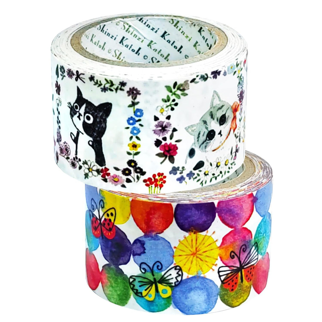 Shinzi Katoh Craft Tape Set with Various Designs 27mm &amp; 42mm x 5m