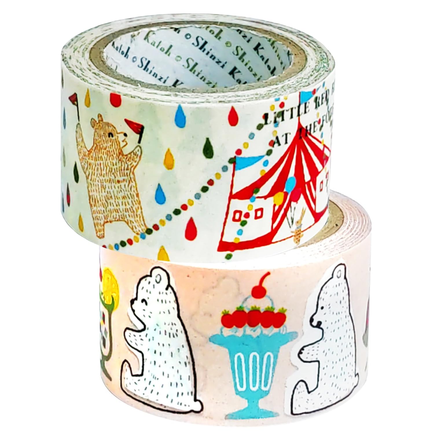 Shinzi Katoh Craft Tape Set with Various Designs 27mm &amp; 42mm x 5m