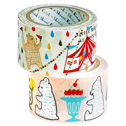 Shinzi Katoh Craft Tape Set with Various Designs 27mm &amp; 42mm x 5m
