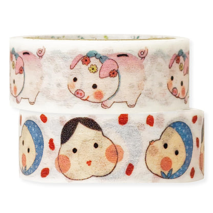 Shinzi Katoh Japanese Washi Masking Tape Set with Cute Designs