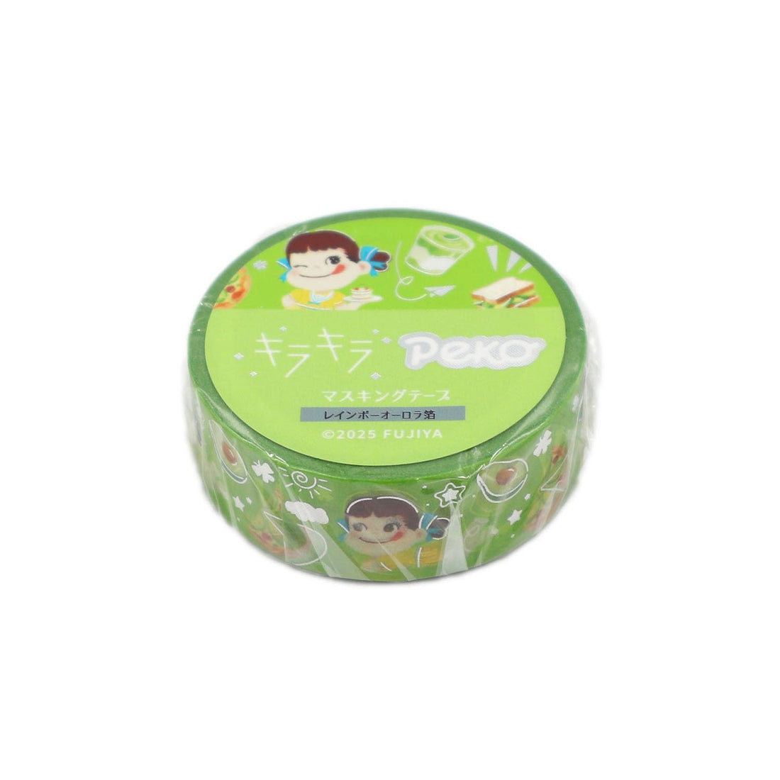 World Craft Masking Tape Peko-chan Glitter & Sweet Cake 15mm