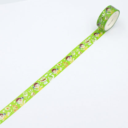 World Craft Masking Tape Peko-chan Glitter &amp; Sweet Cake 15mm