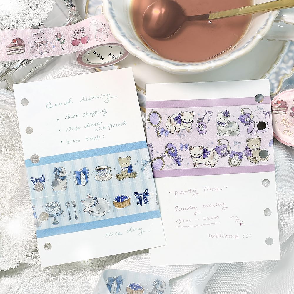 BGM Decorative Foil Masking Tape &amp; Silver Gray Masking Tape