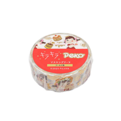 World Craft Masking Tape Peko-chan Glitter &amp; Sweet Cake 15mm
