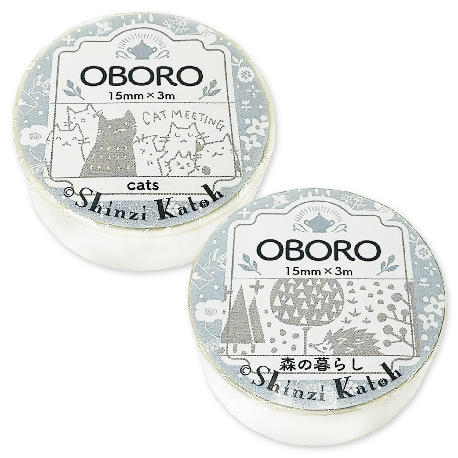 Shinzi Katoh Masking Tape Set with Unique Designs 3m Roll