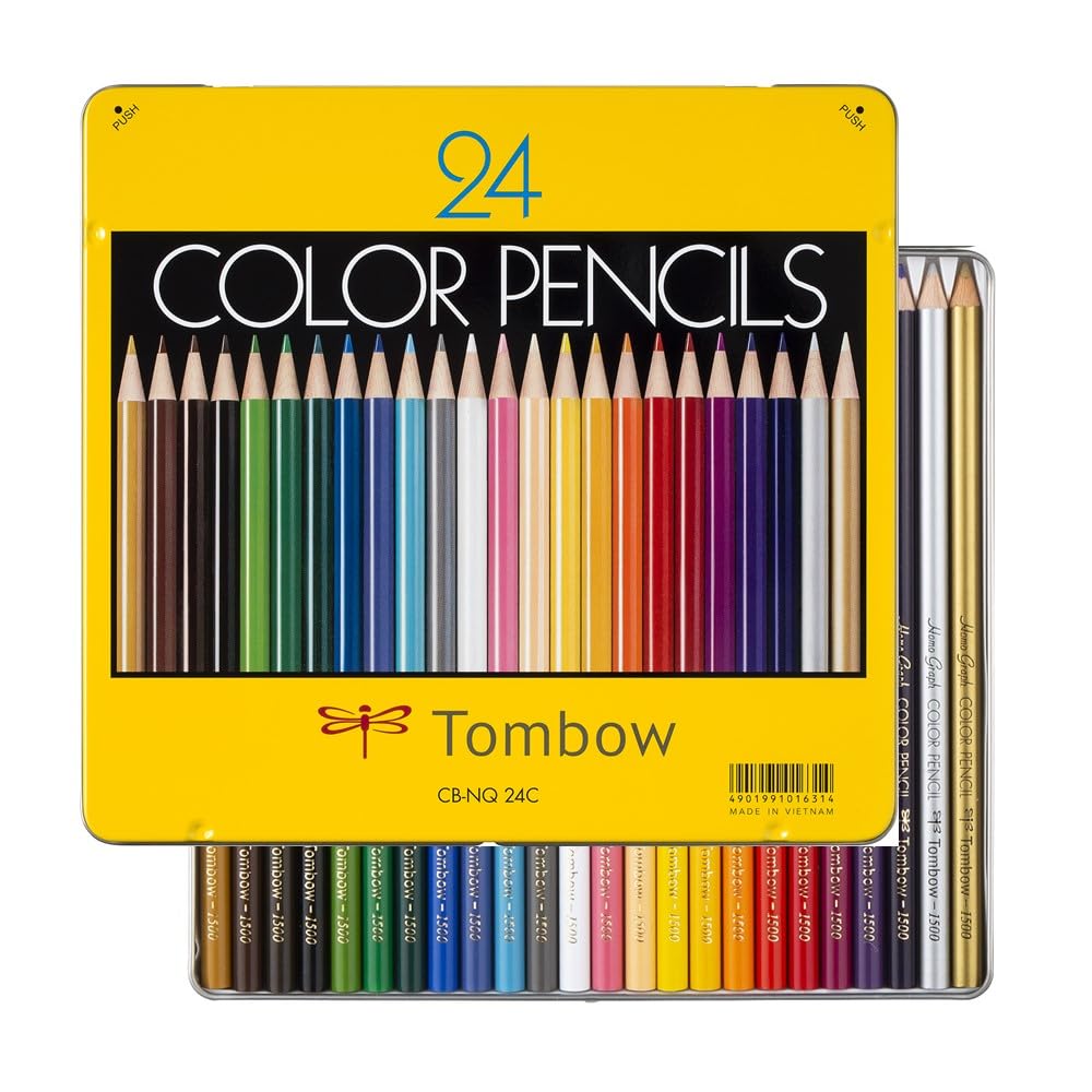 Tombow Colored Pencils Set of 12 &amp; 24 with Vibrant Color Quality
