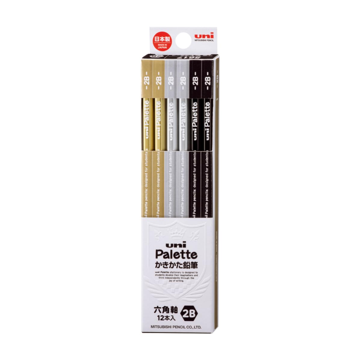Mitsubishi Pencil Uni Palette Writing Pencil 12 Pack 2B &amp; 4B