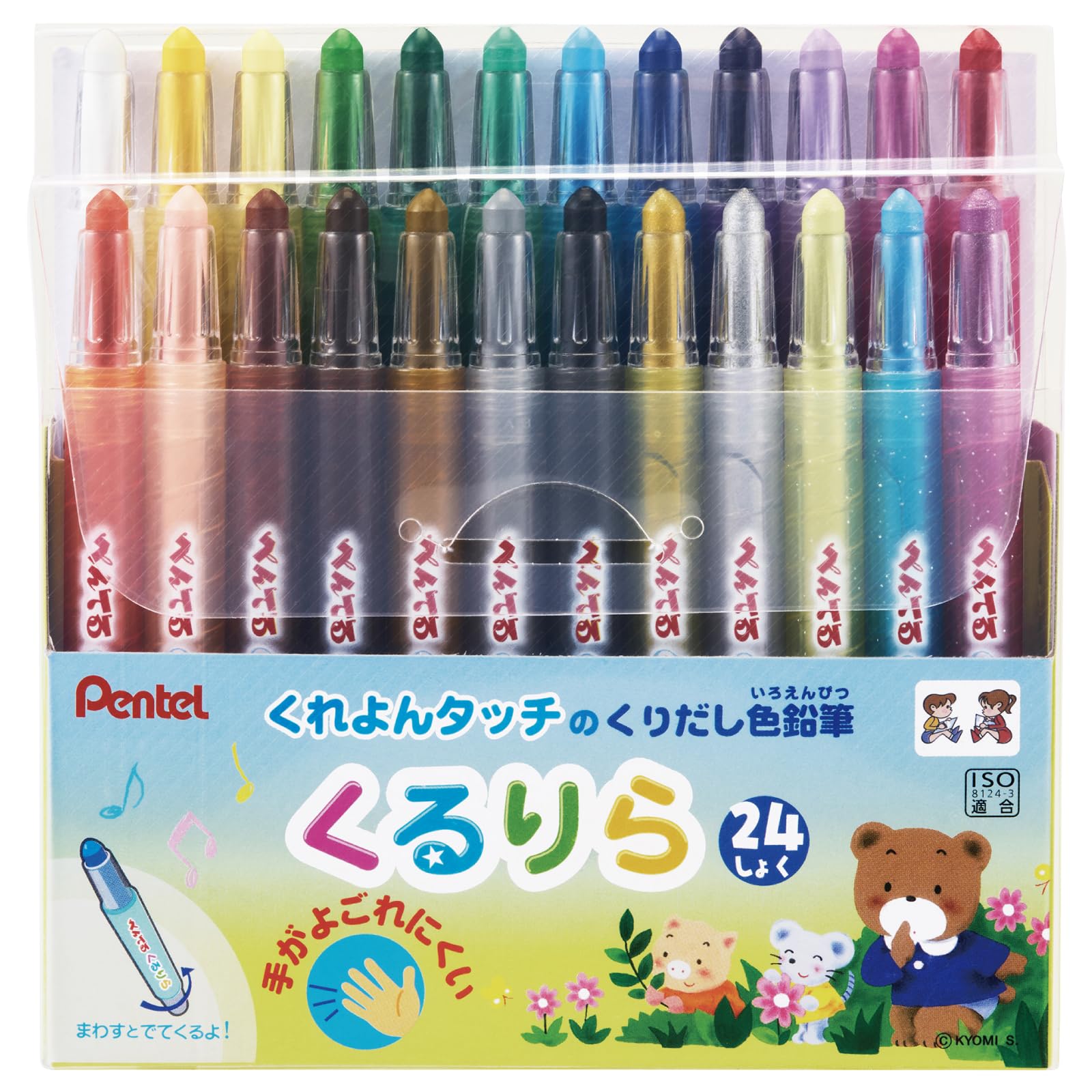 Pentel Kururira Color Pencil &amp; Crayon Set for Creative Projects
