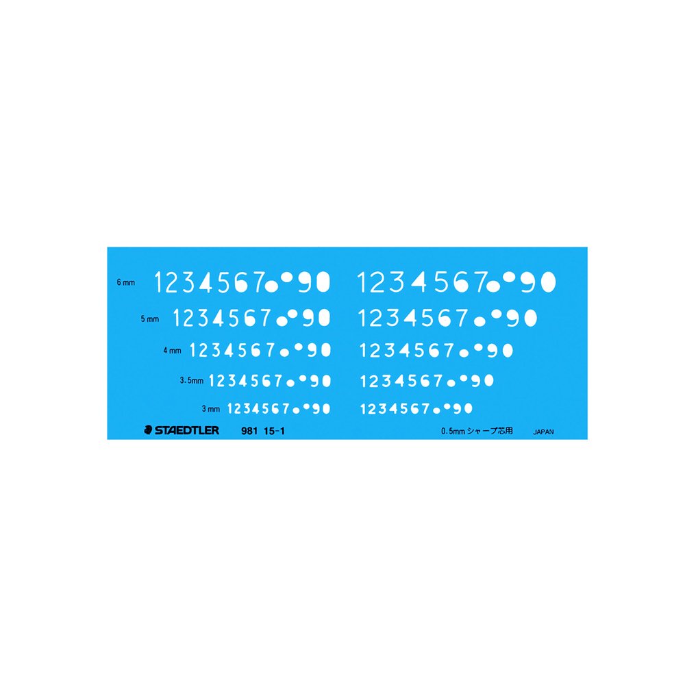 STAEDTLER Template Number Ruler &amp; Ruler for 0.5mm Mechanical Pencils