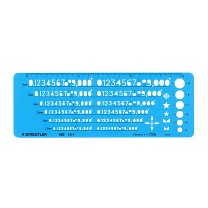 STAEDTLER Template Number Ruler &amp; Ruler for 0.5mm Mechanical Pencils