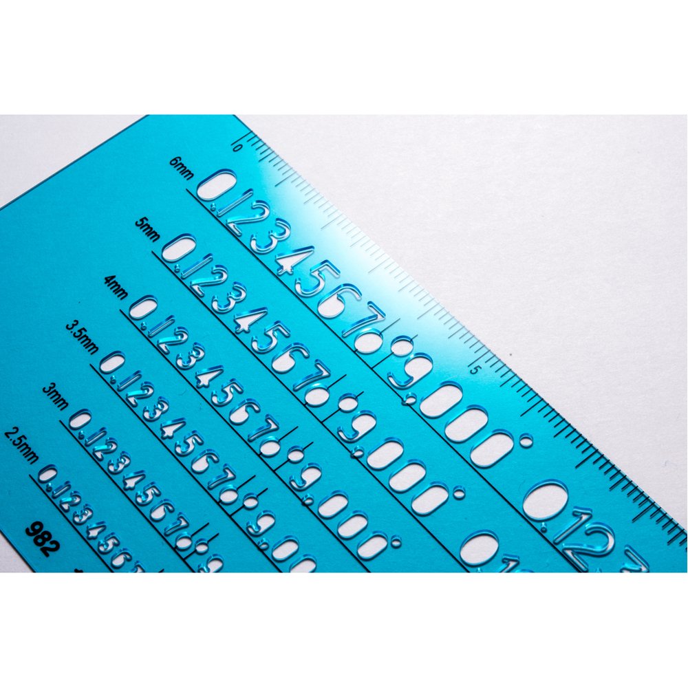 STAEDTLER Template Number Ruler &amp; Ruler for 0.5mm Mechanical Pencils
