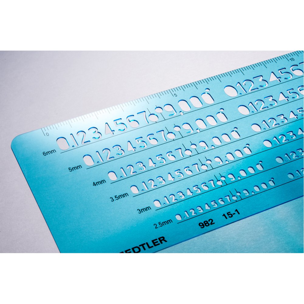 STAEDTLER Template Number Ruler &amp; Ruler for 0.5mm Mechanical Pencils