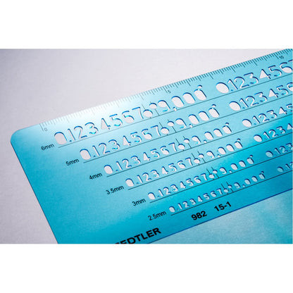 STAEDTLER Template Number Ruler &amp; Ruler for 0.5mm Mechanical Pencils