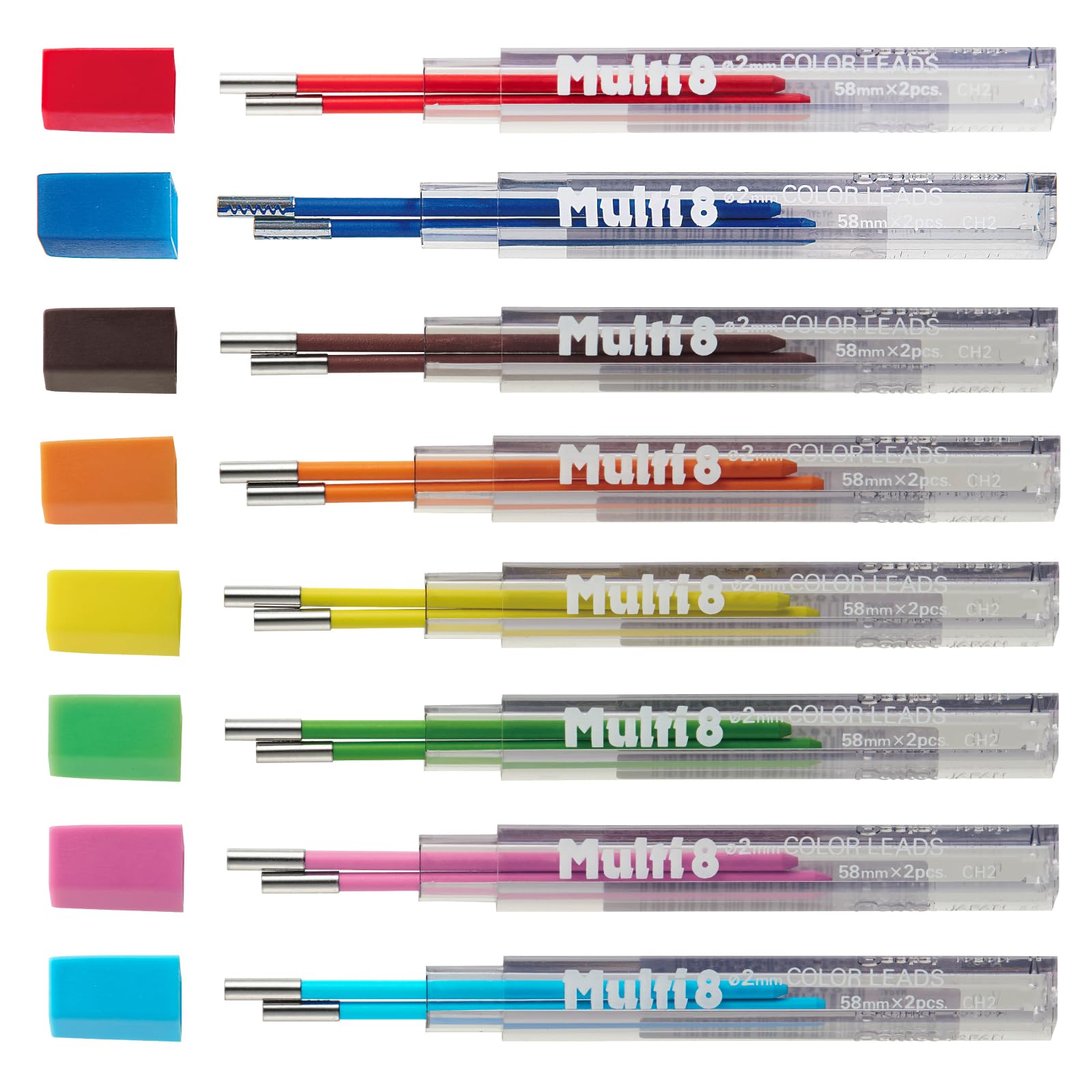 Pentel Art Multi 8 Colored Pencil &amp; Replacement Leads Set