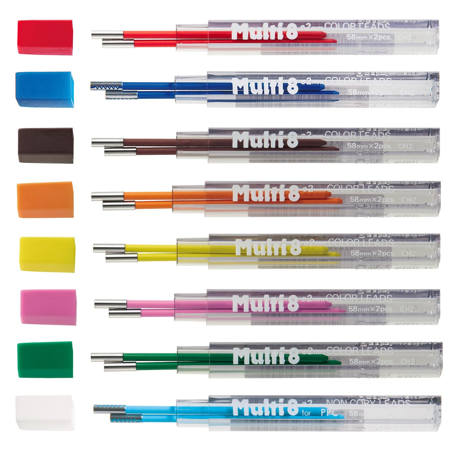 Pentel Art Multi 8 Colored Pencil &amp; Replacement Leads Set