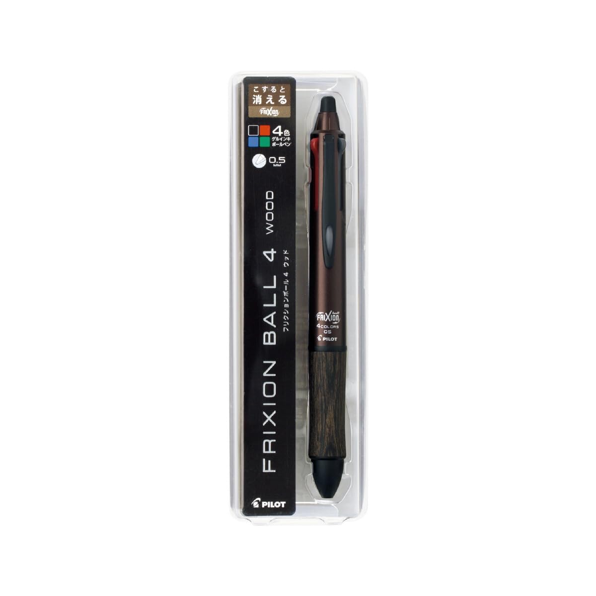 PILOT Friction Ballpoint Pen &amp; Multi-Color Ballpoint Pen 0.5mm Wood Finish