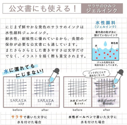 ZEBRA Sarasa Clip Gel Pen Set 0.3mm, 0.4mm, 0.5mm in Various Color Sets