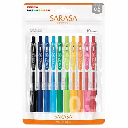 ZEBRA Sarasa Clip Gel Pen Set 0.3mm, 0.4mm, 0.5mm in Various Color Sets
