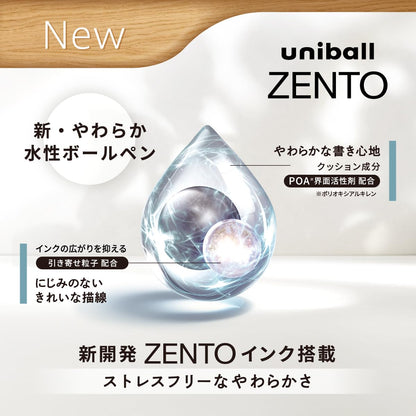 Mitsubishi Pencil Uniball ZENTO Ballpoint Pen Set with Various Tip Sizes