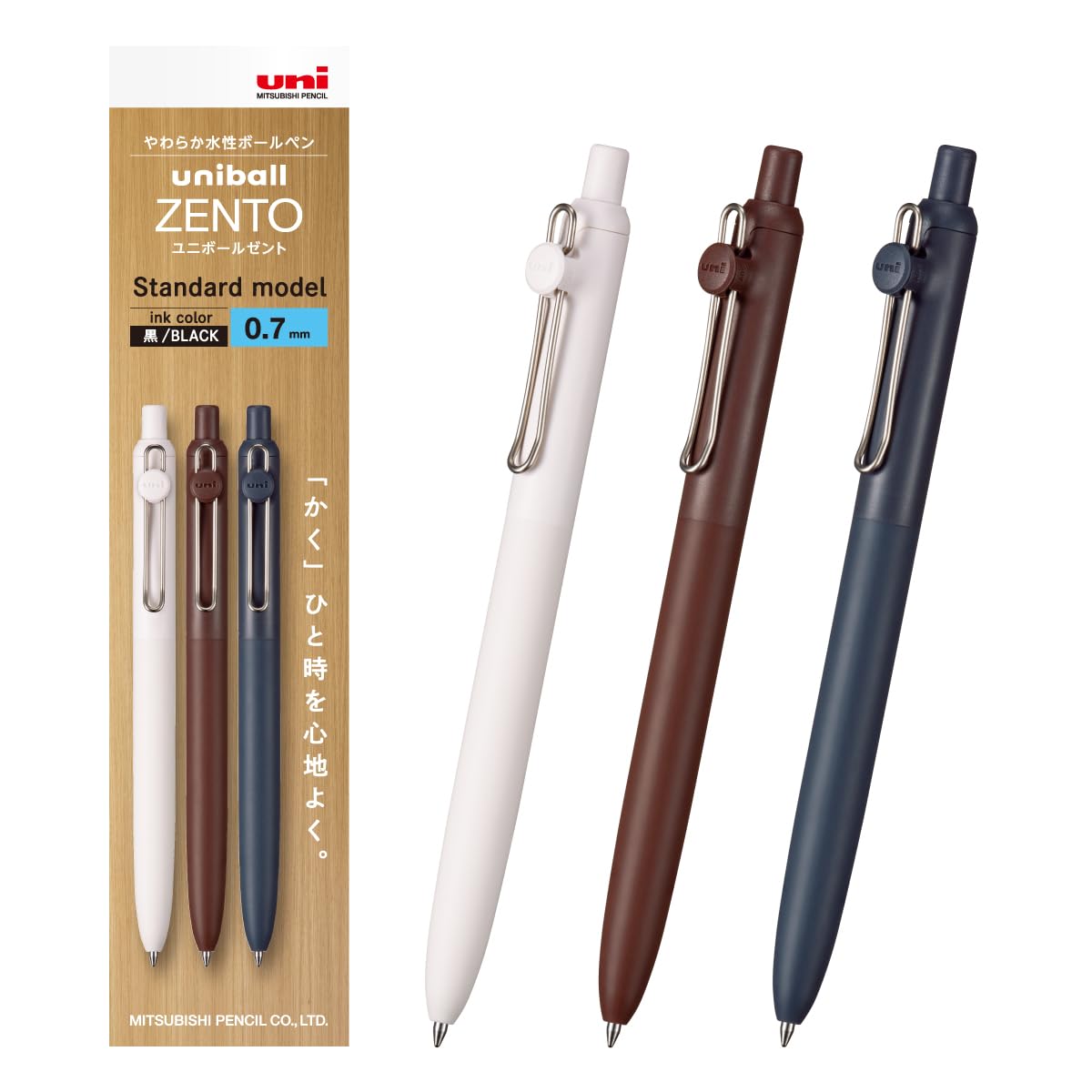 Mitsubishi Pencil Uniball ZENTO Ballpoint Pen Set with Various Tip Sizes