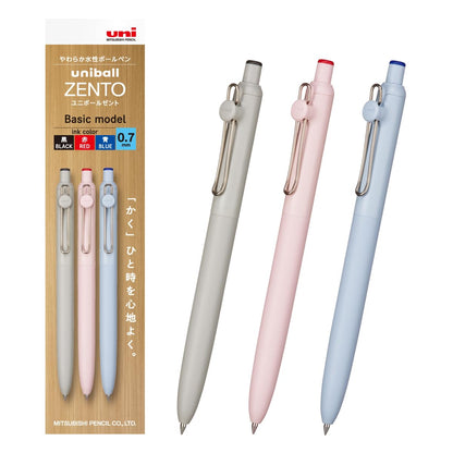 Mitsubishi Pencil Uniball ZENTO Ballpoint Pen Set with Various Tip Sizes